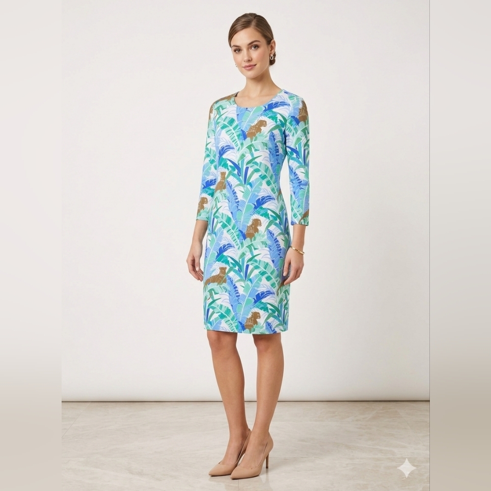 J. McLaughlin Safari Tropical Print Dress Limited Edition Size Small